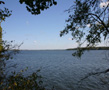 The Roanoke Reserve cove provides easy access to the main lake for boating activities and great views. (View  from RR#1 looking toward Eaton's Ferry Bridge.)
