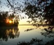 Imagine waking up to the serenity of the Roanoke Reserve cove at sunrise. (View from Property 2's waters edge.) 